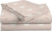 Cearsaf din bumbac SWAN CLOUD roz 140x240 cm