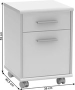 Dulap Birou, alb, JOHAN 2 NEW 07