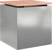 vidaXL Bancă de grădină Argintiu 40 x 40 x 43 cm Oțel galvanizat