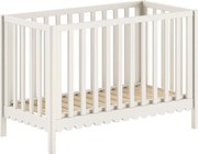 Pătuț bej din lemn de pin cu înălțime reglabilă 60x120 cm Swingo – Vipack