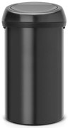Cos de gunoi Brabantia Touch Bin 647252, 60 L, Deschidere lina si silentioasa, Negru