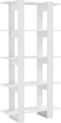 vidaXL Bibliotecă/Separator cameră, alb, 80x30x160 cm, PAL