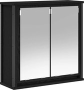 vidaXL Dulap de baie cu oglindă stejar negru 60x21x60 cm
