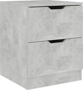 vidaXL Noptieră, gri beton, 40x40x50 cm, lemn prelucrat