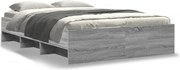 vidaXL Cadru de pat, gri sonoma, 140x200 cm, lemn prelucrat