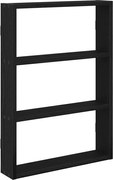 vidaXL Raft de perete, negru, 43x9x60 cm, lemn prelucrat