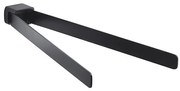Suport rotativ de perete pentru prosoape Gedy PIRENEI 36 cm negru mat