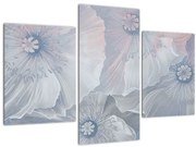 Tablou - Flori albastre pe perete (90x60 cm)