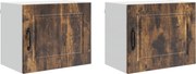 vidaXL Dulap de bucătărie cu raft 2 pcs Stejar fumuriu 50 x 31 x 40 cm