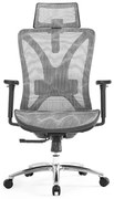 Scaun ergonomic Prima-H, sezut translatie, Full Mesh, Gri