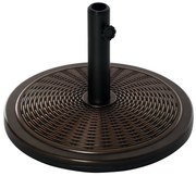 Outsunny Bază Umbrelă 14kg, Ciment și Plastic, Efect Ratan, Bronz | Aosom Romania