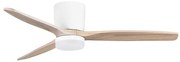 Lustra LED cu Ventilator si telecomanda ALOA alb/natural wood