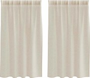 vidaXL Cortină din Voile 2 pcs Nisipiu 140 x 140 cm Poliester
