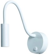 Aplica LED de perete cu brat flexibil Minimal alba