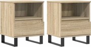vidaXL Noptiere, 2 buc., stejar sonoma, 40x35x50 cm, lemn compozit