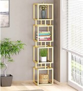 Biblioteca Art din metal culoare auriu 150 cm