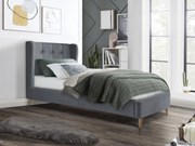 Pat de o persoană 90 cm Espanola (gri). Promo -6%. 1092477