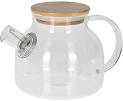 Ceainic EH din sticlă cu capac din bambus, 1 l