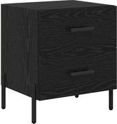 vidaXL Dulap de noapte Stejar Negru 40 x 35 x 47,5 cm Lemn compozit