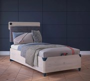 Pat cu spatiu depozitare, pentru copii Colectia Trio Line 100x200 cm