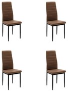 Set 4 Scaune Bucatarie/Dining Kleo 2 Piele Ecologica Maro
