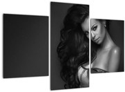 Tablou - Portretul unei femei seducătoare, alb-negru (90x60 cm)