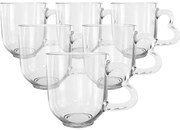 Set de căni de sticlă Altom Heart, 310 ml, 6 buc.