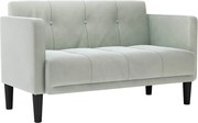 vidaXL Canapea loveseat, gri deschis, 111 cm, catifea