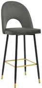 Scaun Bar Cartiso Catifea Gri