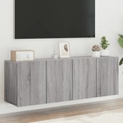 vidaXL Comodă TV de perete, 2 buc. gri sonoma, 60x30x41 cm