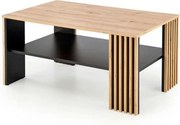 Masuta cafea FEMINA, stejar/negru, PAL laminat, 110x65x52 cm