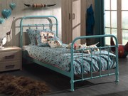 Pat metalic pentru copii NEW YORK, verde mint, 90 x 200 cm, cu design industrial – Vipack