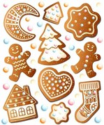 Tulimi Culoare, fericit călcător Crăciun Cookie - mare foaie