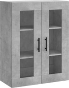 vidaXL Dulap cu montaj pe perete, gri beton, 69,5x34x90 cm