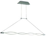 Lustra LED suspendata design modern Sahara argintie crom