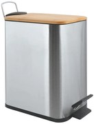 Coș de gunoi argintiu mat cu pedală din oțel 5 l Erik – Spirella