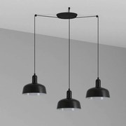 Lustra suspendata design modern TATAWIN S 3L negru