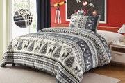 Lenjerie cocolino CHRISTMAS DEER gri Dimensiune lenjerie de pat: 70 x 90 cm | 140 x 200 cm