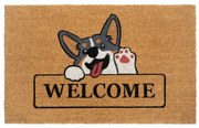 Covoraș de intrare din fibre de cocos 75x45 cm Welcome &amp; Dog - Hanse Home