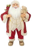 Decorațiune Santa Claus roșu-auriu 80cm