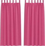 vidaXL Perdele Opaque cu Inel 2 pcs Roz Aprins 225 x 140 cm Poliester