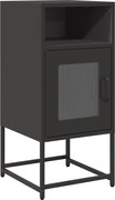 vidaXL Noptieră, negru, 36x39x78 cm, oțel laminat la rece