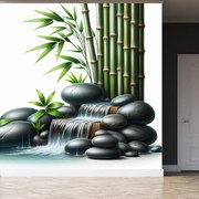 Fototapet - Pârâu cu bambus (147x102 cm)