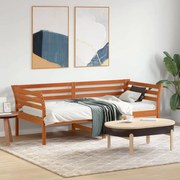 vidaXL Pat de zi fără saltea ceară maro 75x190 cm lemn masiv de pin