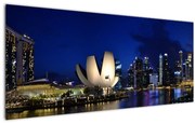 Tablou Singapore nocturn (120x50 cm), în 40 de alte dimensiuni noi