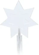 Iluminat de exterior de Crăciun Stea, 5 buc.,15 LED-uri, alb cald, cu temporizator