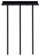 Plafoniera cu 3 Spoturi LED reglabile design tubular STILVI negru, H-65cm