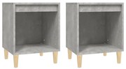 vidaXL Noptiere, 2 buc., gri beton, 40x35x50 cm