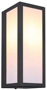 Aplica pentru exterior design modern IP44 Gundula negru, policarbonat