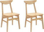 vidaXL Scaune de dining 2 pcs natural 42 x 47.5 x 81 cm